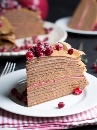 Chocolate Mousse Crepes Cake