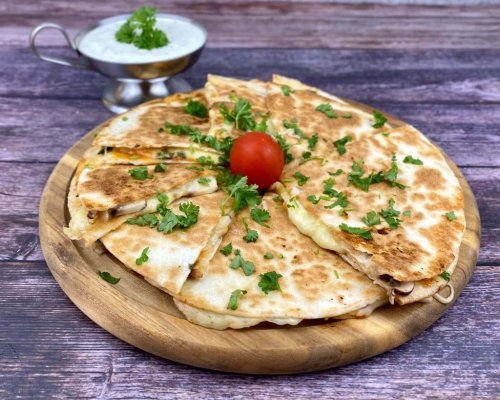 Käse Quesadillas mit Champignons