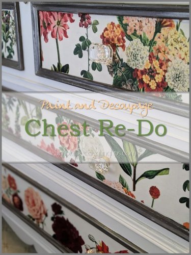Paint and Decoupage Chest ReDo - SIMPLE DECORATING TIPS