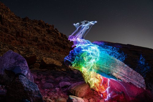Long Exposure Imagery Reveals Rock Climbing Routes