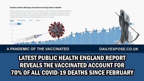 Pandemic of the Vaccinated – Latest PHE Report reveals the vaccinated account for 70% of Covid-19 deaths since February