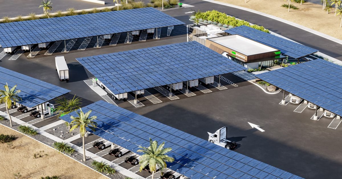 Greenlane’s flagship electric charging truck stop to open in April