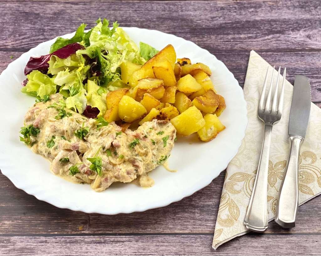 Elsässer Schnitzel Pfanne