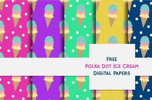 FREE Ice Cream Pattern Papers Download
