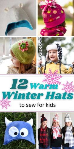 12 Warm Winter Hats to Sew for Kids