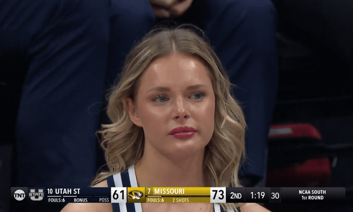 Crying Utah State Cheerleader Goes Viral With Emotional March Madness Moment