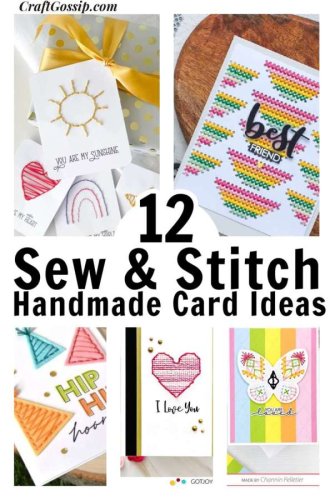11+ Handmade Card Ideas with Sewing and Stitching plus Freebies