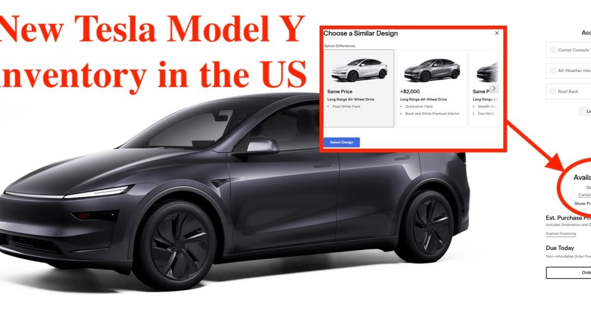Tesla already has new Model Y inventory available today in the US – demand is terrible