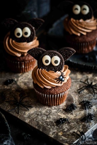 Fledermaus Muffins als Halloween Idee
