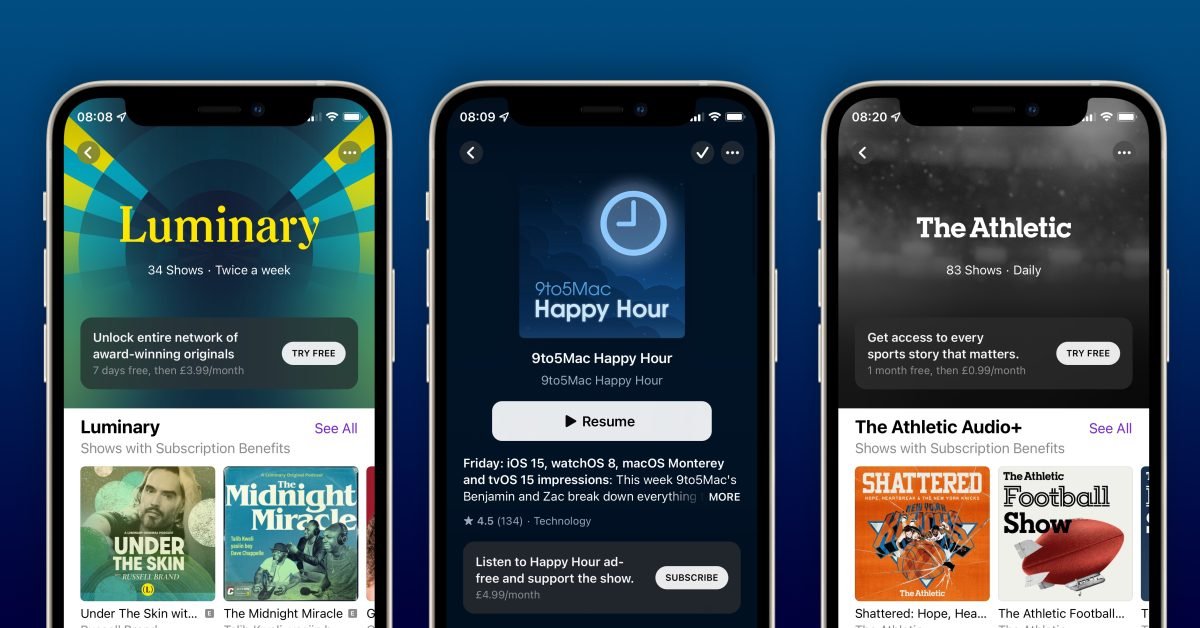 Apple Podcasts Subscriptions and Channels now available