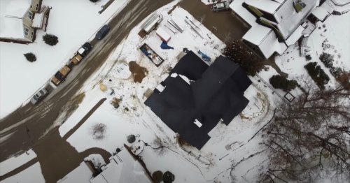 Watch how Tesla Solar Roof automatically makes snow slide right off