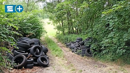 Umweltfrevel in Hohenlimburg: 200 Reifen im Wald abgekippt