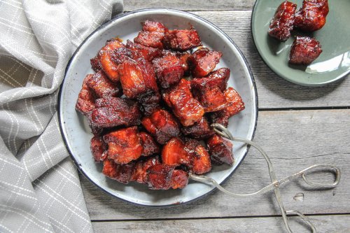 Smoked BBQ Pork Belly Burnt Ends Recipe - Jess Pryles