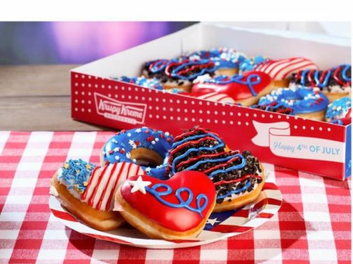 Krispy Kreme: New July 4th doughnut collection and free doughnut offer through Monday