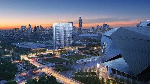 This new hotel next to Mercedes-Benz Stadium is about to dominate the skyline of downtown 