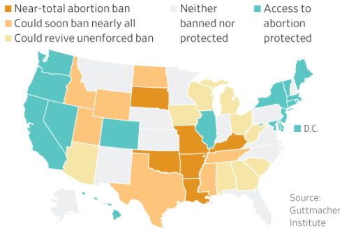 Where Abortion Is Legal and Where It Loses Protections Without Roe v. Wade