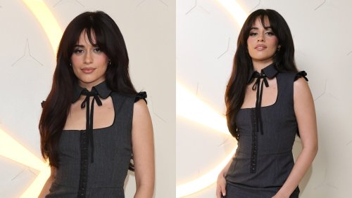 Camila Cabello Puts Her Spin on the Office Siren Trend in Dolce & Gabbana Minidress for Mercedes-Benz’s CLA World Premiere in Rome