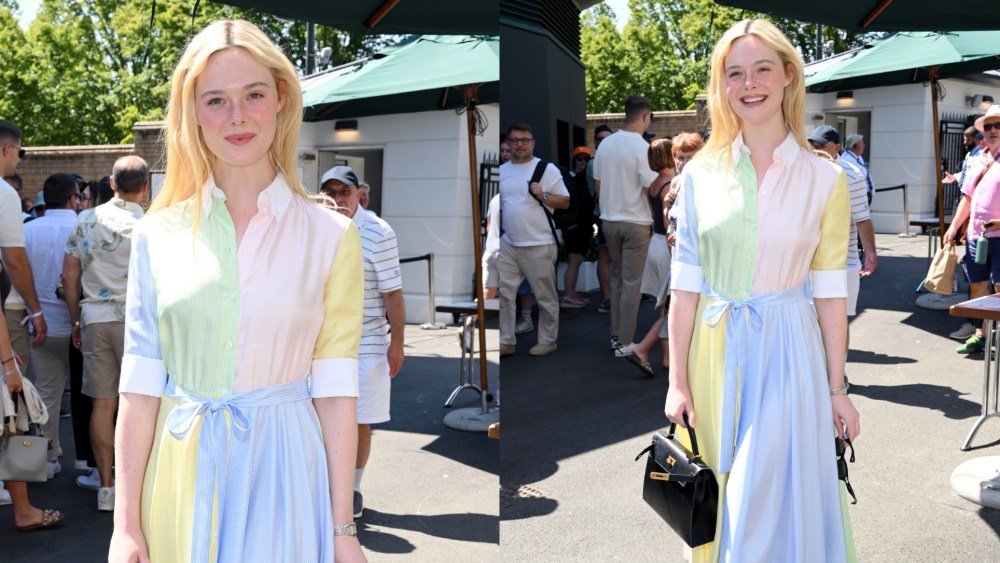 Elle Fanning Brings Dior’s Pastel Summer Style to Wimbledon