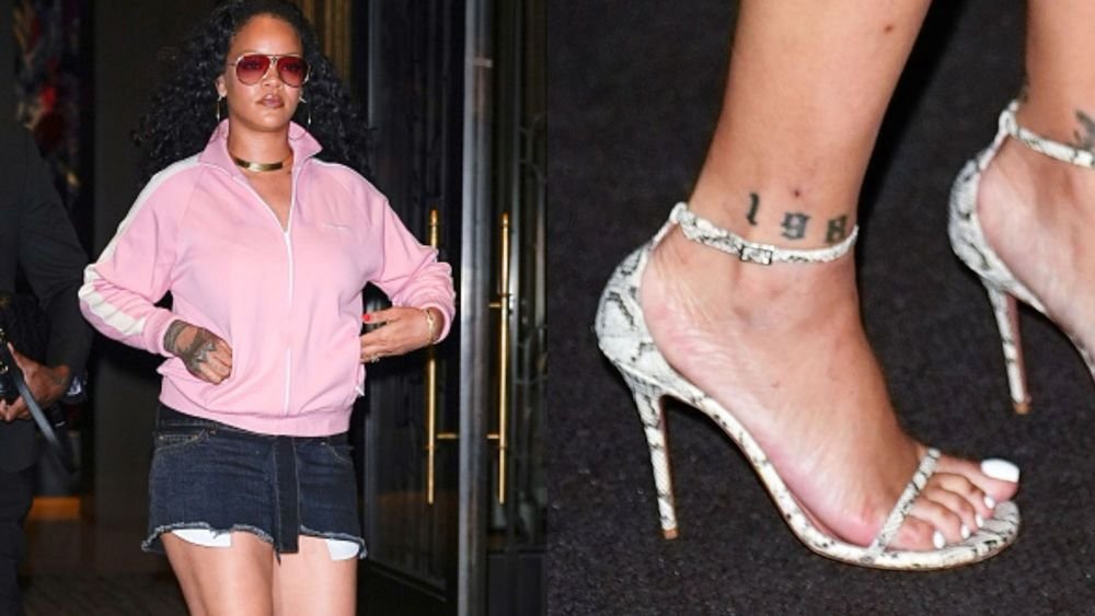Rihanna Does Momma Duties in Snakeskin Sandal Heels in New York with A$AP Rocky