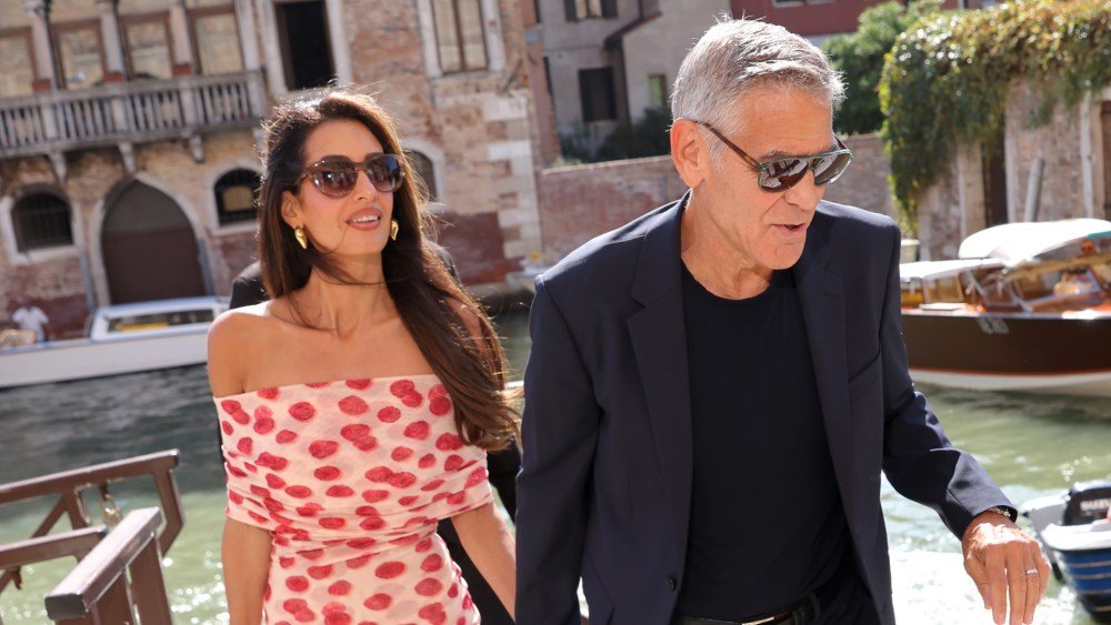 Amal Clooney Leans Into Dolce Vita Style With Raspberry Prints in Venice