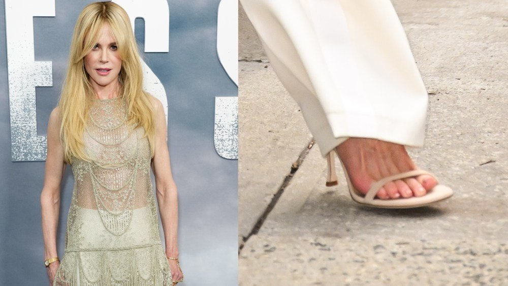 Nicole Kidman Embraces the Barely-there Shoe Trend With Wide-leg Trousers at ‘Lioness’ Premiere