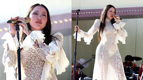 Noah Cyrus Joins Shaboozey at 2025 Coachella in Romantic Victorian-inspired Sheer Dress
