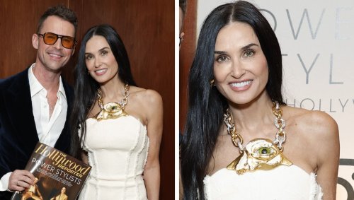 All ‘Eyes’ Are on Demi Moore With Statement Schiaparelli Necklace and Column Dress for The Hollywood Reporter’s Power Stylists Dinner