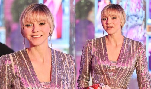 Princess Charlene of Monaco Debuts Bob Haircut With Fringe Bangs, Channels ’70s Disco Glamour in Elie Saab Jumpsuit at 2024 Rose Ball