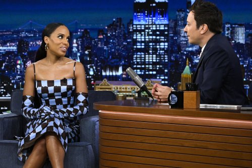 Kerry Washington Embraces Checkered Trend And Talks Wearing Whitney Houstons Dress On ‘the