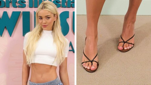 How Livvy Dunne’s Strappy Sandals Add Minimalist Edge to Her Sparkling Style for Sports Illustrated Swimsuit Social Club’s Debut