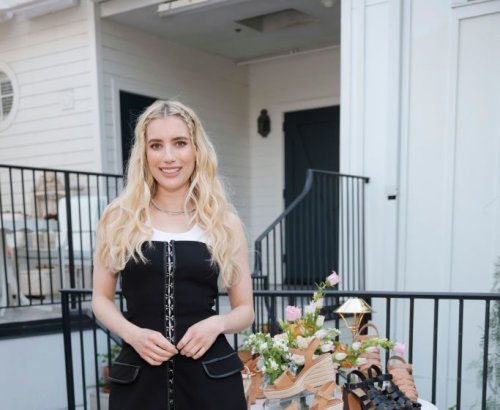 Emma Roberts Dons Little Black Dress for Her Crown Vintage Spring