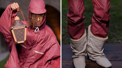 Jaden Smith Disrupts Menswear Proportions in Louis Vuitton’s Slouchy Women’s Button-up Boots at Cruise 2026 Show