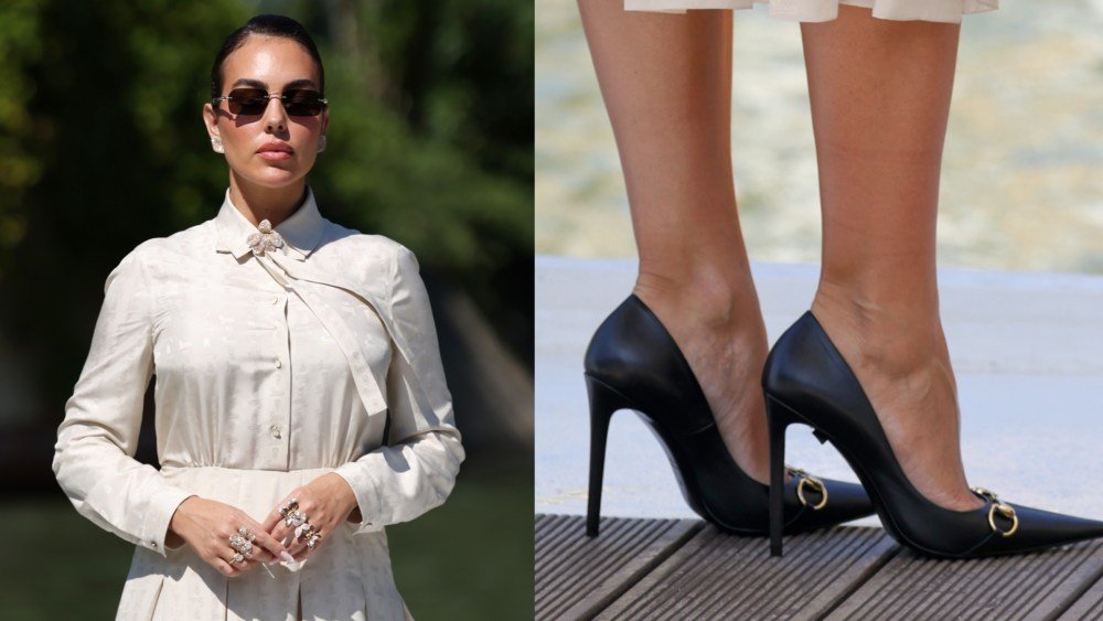 Georgina Rodríguez Means Business in Dramatic Gucci Court Pumps at the 2026 Venice Film Festival
