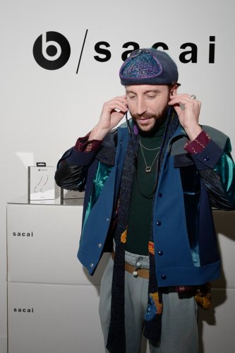French Music Moguls Try Out Sacai x Beats Earphones