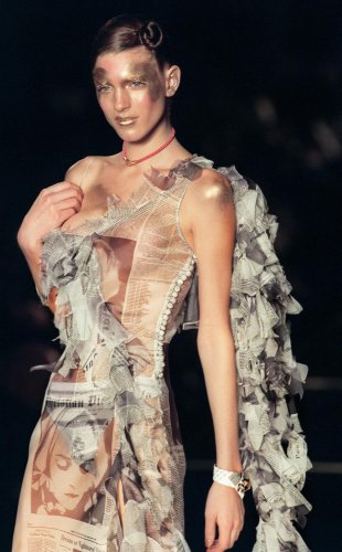 Dior Newspaper Dress by John Galliano Smashes Estimate at Bonhams Sale