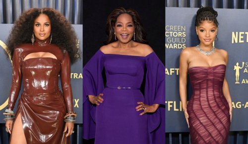 Oprah Pops in Purple Gucci Dress, Ciara Does ‘Chocolate Latex’ Look and More ‘The Color Purple’ Cast at SAG Awards 2024