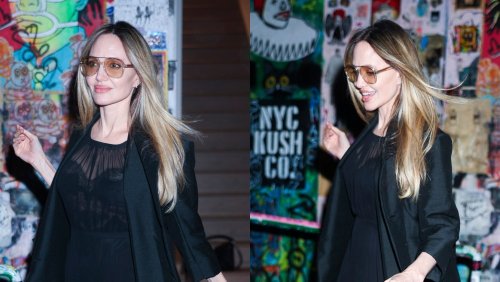 Angelina Jolie Marries Sheer Dressing with Minimalism in Lingerie-inspired Look at Atelier Jolie