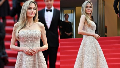 Angelina Jolie Sparkles in Embroidered Brunello Cucinelli Gown at the 2025 Cannes Film Festival for ‘Eddington’