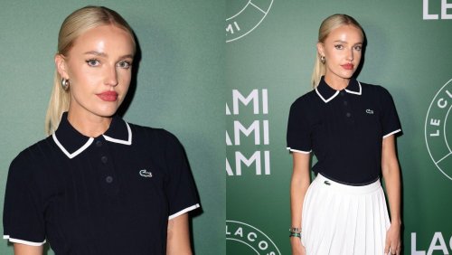 Morgan Riddle Serves Up Tenniscore Style at Le Club Lacoste Miami Open Event for the Annual Tennis Tournament