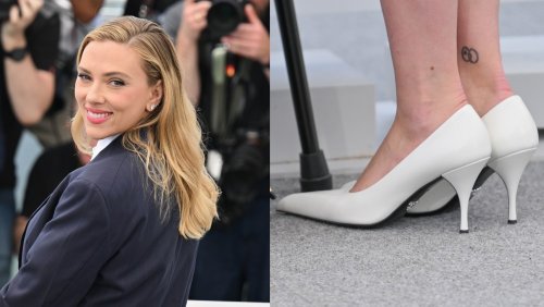 Scarlett Johansson Pops in Hot White Prada Pumps at 2025 Cannes Film Festival