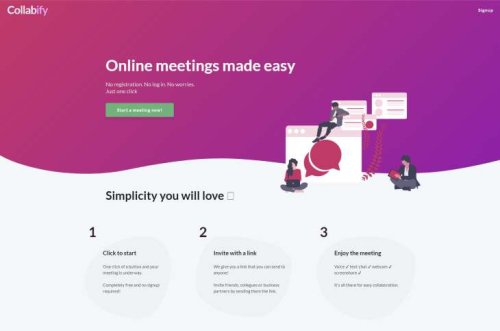Collabify, sencilla herramienta para establecer reuniones virtuales