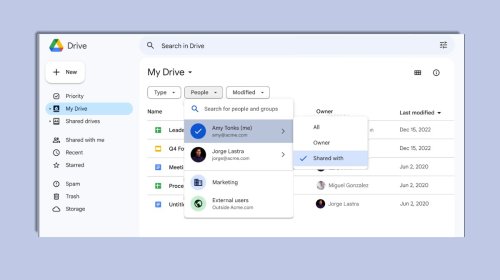 Google Drive tiene un nuevo filtro para archivos que facilita gestionar los permisos