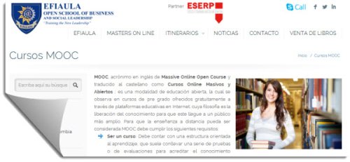 9 cursos online, gratuitos y en español de EFIAULA