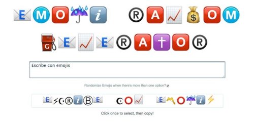 Una herramienta para transformar texto en palabras escritas con emojis
