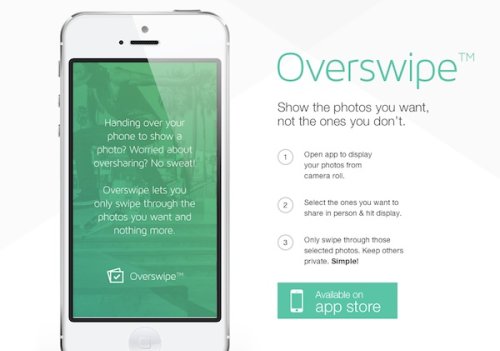 Overswipe, aplicación para iOS que permite ocultar fotografí­as