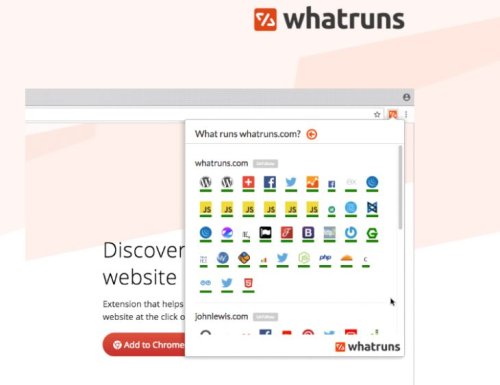 WhatRuns, para conocer las tecnologí­as que hay detrás de sitios web