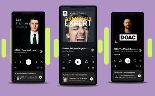Spotify usa la traducción de voz mediante IA para doblar los podcasts al español