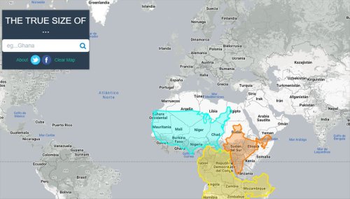 thetruesize, una aplicación para comparar el tamaño de los paí­ses