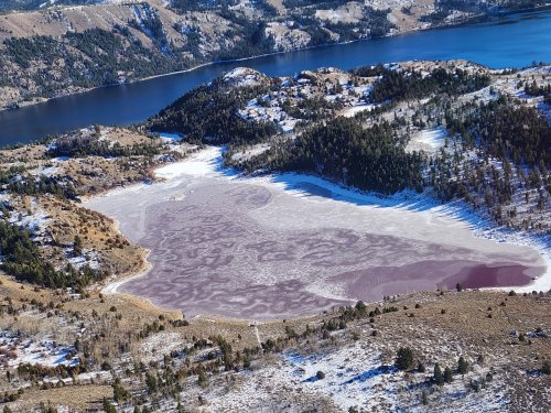 Pinedale’s red lake thawed, quickly tagged as Wyoming’s first ‘harmful’ cyanobacteria bloom of 2025