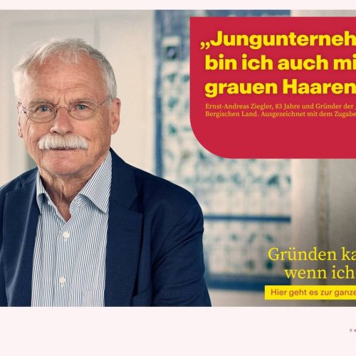 Persönlichkeit: Wuppertaler Gründer Ernst-Andres Ziegler ziert Plakate in Hamburg